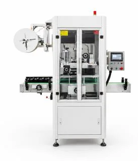 Sleeve labeling machine for water bottles